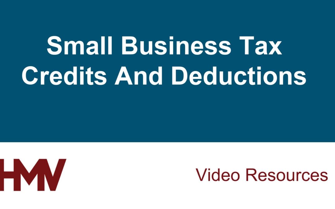 Small Business Tax Credits And Deductions