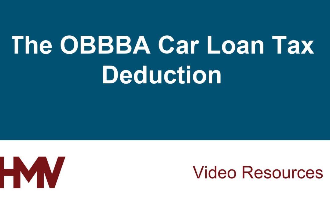The OBBBA Car Loan Tax Deduction
