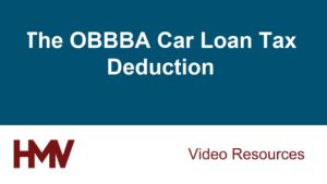 The OBBBA Car Loan Tax Deduction